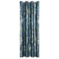 Zasłona na przelotkach z welwetu metaliczny nadruk GRACE 140X250 granatowa