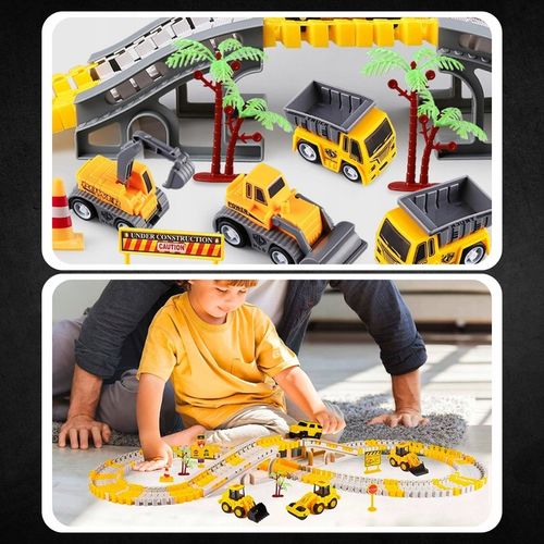 TOR SAMOCHODOWY WYŚCIGOWY DLA DZIECI POJAZDY BUDOWLANE NA PREZENT 255 EL. na Arena.pl