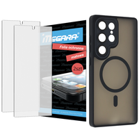 Folia do Samsung Galaxy S25 Ultra ochronna MATOWA + MagSafe ETUI czarne TPU