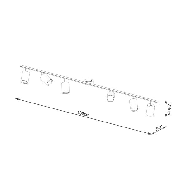 Plafon LEMMI 6L czarny zdjęcie 4