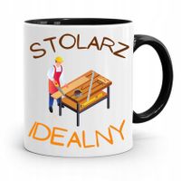Kubek Czarny Prezent Dla Stolarza Stolarz Idealny Z Nadrukiem Ze Zdjęciem