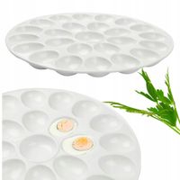 TALERZ NA JAJKA PORCELANOWY 33CM PÓŁMISEK OKRĄGŁY