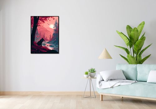 Plakat 60x80cm Wilk Przy Brzegu Lasu na Arena.pl