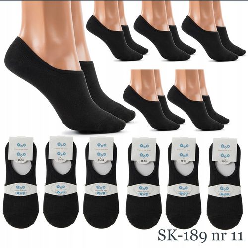 6x STOPKI DAMSKIE BAWEŁNIANE KOLOROWE SKARPETKI SILIKON WESOŁE WZORY na Arena.pl