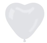 balony 50szt serce białe 10"     cr/01/50