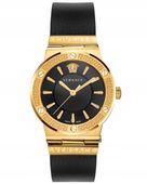 Zegarek damski czarny VERSACE GRECA LOGO na pasku