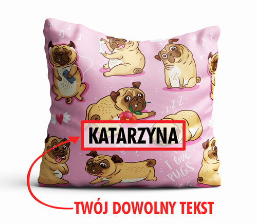 Poduszka DZIECIĘCA z Twoim napisem PD35 buldog na Arena.pl