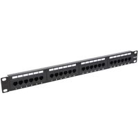 Patch panel RACK 19" 1U 24-porty kat. 6 UTP