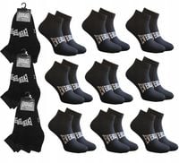 Skarpety Everlast Męskie Bawełniane czarne Quarter Zakostki 9 PAR - 43 - 46