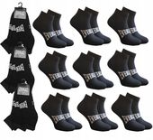 Skarpety Everlast Męskie Bawełniane czarne Quarter Zakostki 9 PAR - 43 - 46