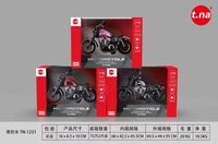 METALOWY MOTOCYKL CZARNY Z FUNKCJĄ ŚWIATEŁ I DŹWIĘKU