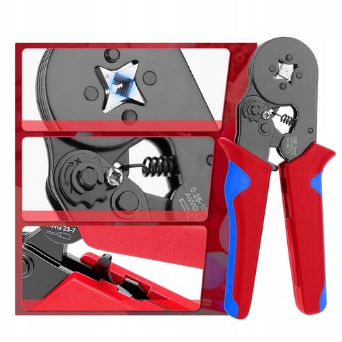 MOCNA Zaciskarka Praska do KONEKTORÓW Końcówek Kabli PRZEWODÓW +500 Tulejek na Arena.pl