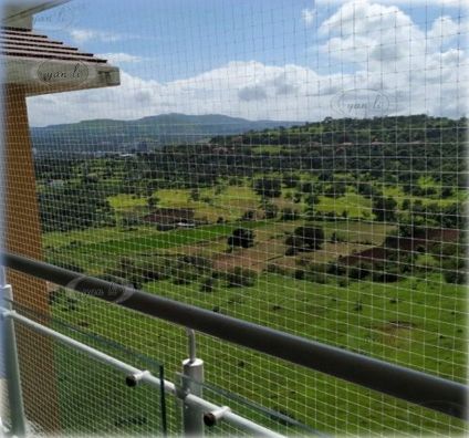 SIATKA NA BALKON Z DRUCIKIEM PREMIUM DLA KOTA BEZ WIERCENIA ZESTAW 6x3m na Arena.pl