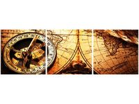 90X30CM STARA MAPA ŚWIATA TRÓJ OBRAZ