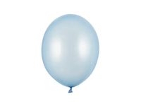 Balony metallic niebieskie baby blue strong, 27 cm 100 szt.