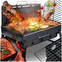 GRILL WĘGLOWY OGRODOWY TURYSTYCZNY PRZENOŚNY SKŁADANY BBQ CAMPING WALIZKA