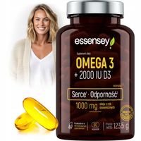 OMEGA 3 + WITAMINA D3 FORTE MAX PORCJA ODPORNOŚĆ SERCE ZĘBY NA 90 DNI TRAN