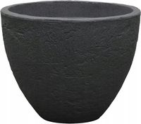 2 x DONICA STONE okrągła STRUKTURA BETONU dom ogród 40x31cm SZARY