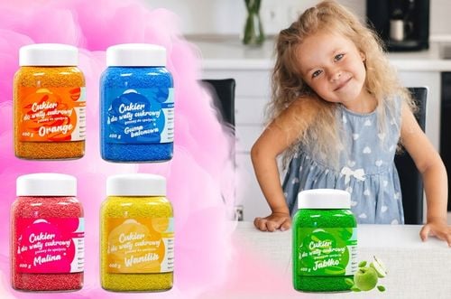 CUKIER KOLOROWY do waty cukrowej 5x400g smakowy MIX gratis 10szt na Arena.pl