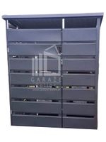 Wiata śmietnikowa spad tył 1,8x1m antracyt Schowek ogrodowy ID415