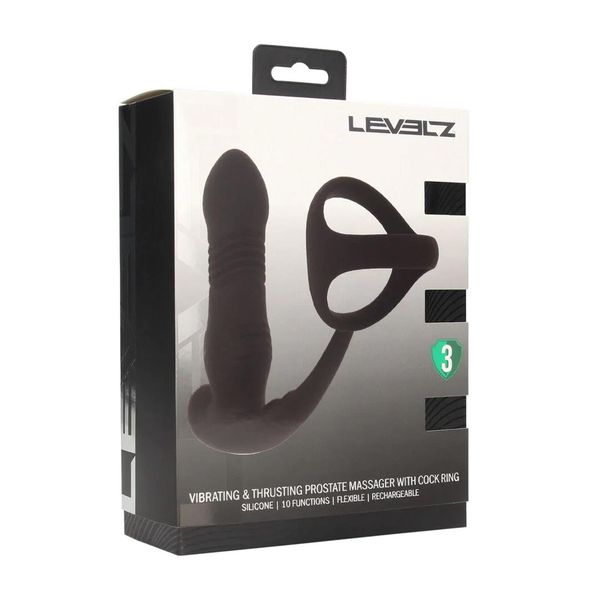 Vibrating And Thrusting Silicone Prostate Massager With Tri O Cockring zdjęcie 2