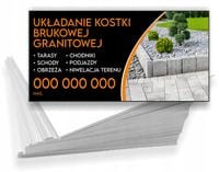 Wizytówki firmowe Foliowane 1000szt wiele wzorów układanie kostki brukowej