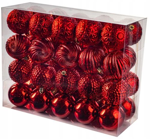 BOMBKI nietłukące CHOINKOWE wzory ZESTAW BOMBEK 6 cm 40 szt na Arena.pl