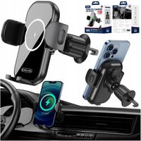 Uchwyt Na Telefon Do Samochodu z Ładowarką Indukcyjną Na Kratkę Nawiewu 15W