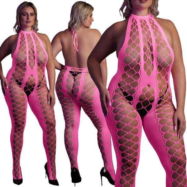 Neonowy Bodystocking Ouch! 835 Pink XS/XL zdjęcie 9