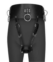 belt with vibrator holder - black