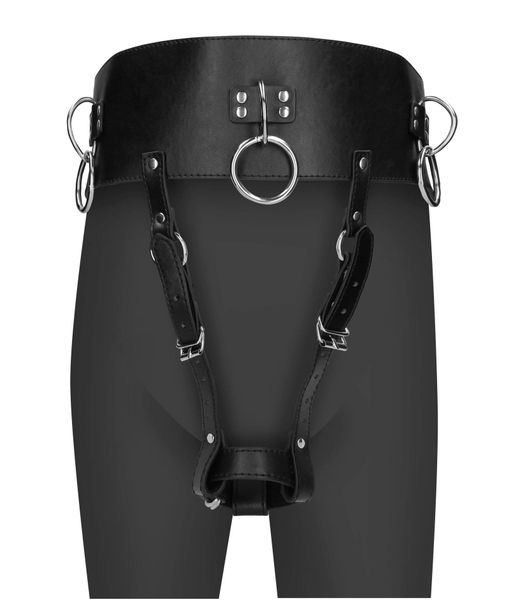 Belt With Vibrator Holder - Black zdjęcie 1