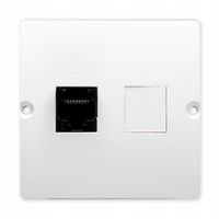 SIMON BASIC Gniazdo komputerowe pojedyncze RJ45 kat. 5e biały BMF51.02/11