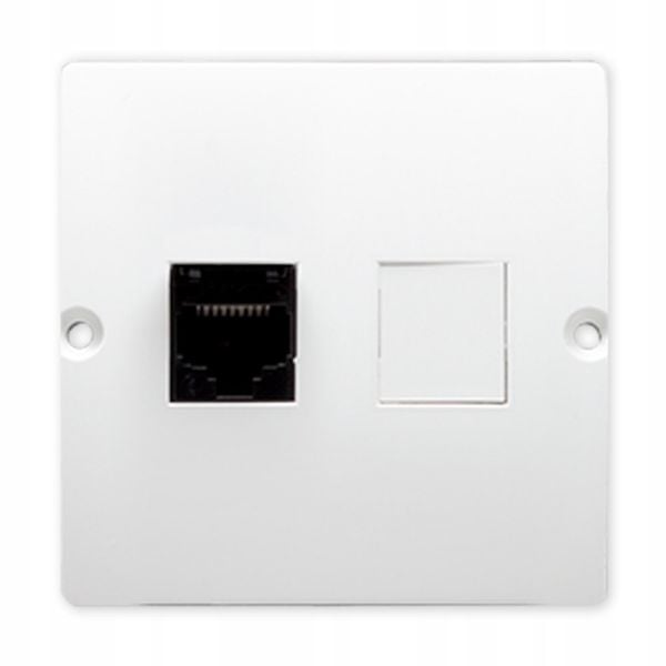 SIMON BASIC Gniazdo komputerowe pojedyncze RJ45 kat. 5e biały BMF51.02/11 zdjęcie 1