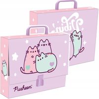 PUSHEEN TECZKA Z RĄCZKĄ GRUBA XL DUŻA PUSZIN MAJEWSKI TECZKA DO SZKOŁY