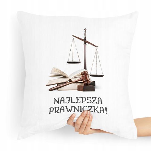 Poduszka Prezent Dla Prawnika Najlepsza Prawniczka Z Nadrukiem Ze Zdjęciem na Arena.pl