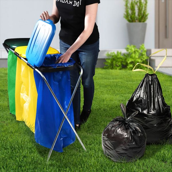 KADAX Stojak Na Worki Do Segregacji Śmieci 3x120L zdjęcie 2