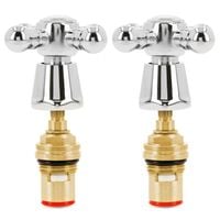 2X POKRĘTŁO KUREK UCHWYT BATERII KRANU RETRO POKRĘTŁA GŁOWICE CERAMICZNE