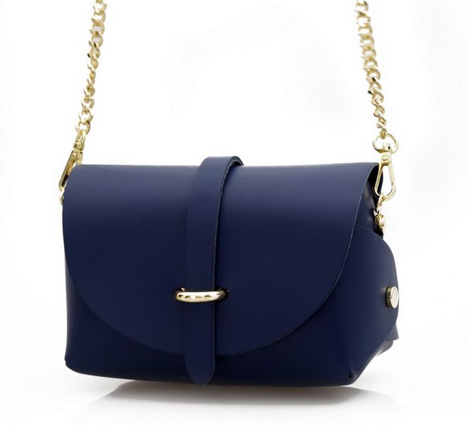 TOREBKA skórzana listonoszka z łańcuszkiem mini V144 srebrna zdjęcie 6