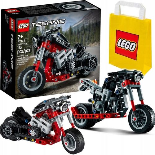 LEGO 42132 Technic Motocykl Motor Chopper 2w1 na Arena.pl