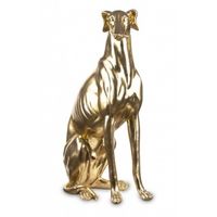 Figura rzeźba dekoracyjna złoty pies Glamour