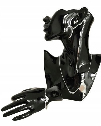 Komplet biżuterii SREBRNEJ listki z listkami srebro 925 pudełko na prezent na Arena.pl