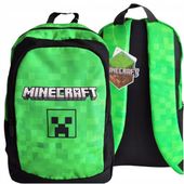 Plecak Szkolny Młodzieżowy Gra Minecraft Creeper Tornister Zielony Czarny