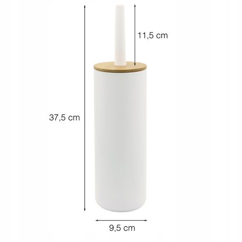 Szczotka do WC toalety biała łazienkowa toaletowa zamknięta bambus na Arena.pl