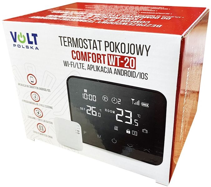 termostat Sterownik Volt WT-20 programator pieca ogrzewania zasilacz WIFI zdjęcie 5