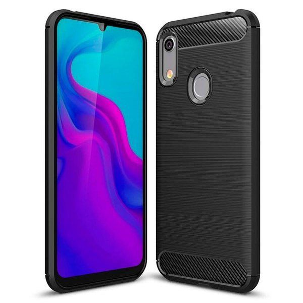 Pancerne etui Back Case Carbon do Huawei Y6s czarny zdjęcie 1