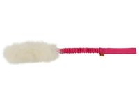 Szarpak dla psa z amortyzatorem - zabawka z futra owcy Dingo bungee różowy