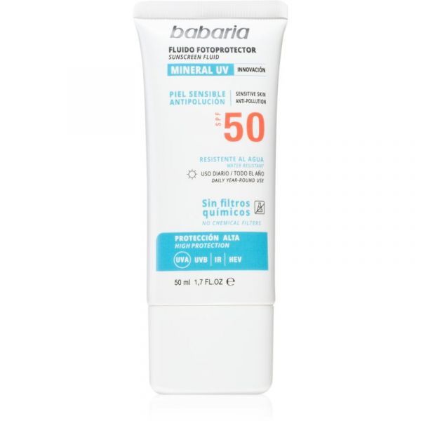 Babaria Sunscreen Fluid Face Cream SPF50 zdjęcie 2