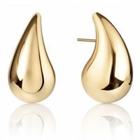 kolczyki ze stali szlachetnej pozłacanej wkrętki 3,1 cm krople kst3113