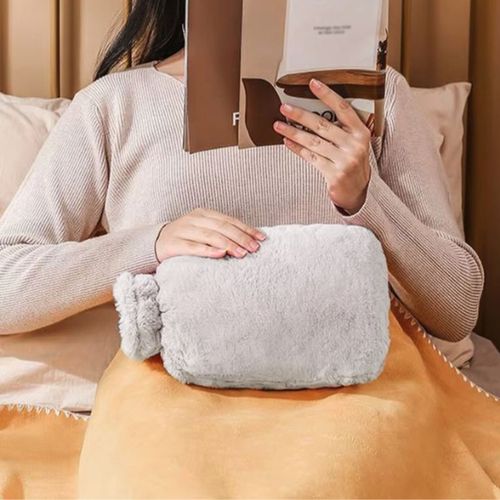 DUŻY TERMOFOR NA WODĘ 1L W POKROWCU PLUSZOWY OGRZEWACZ GUMOWY W SWETERKU na Arena.pl