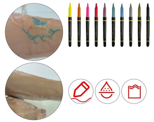 Tatuaze Dla Dzieci Tatuaze Zmywalne Dla Dzieci Szablony + 10x Flamastry na Arena.pl